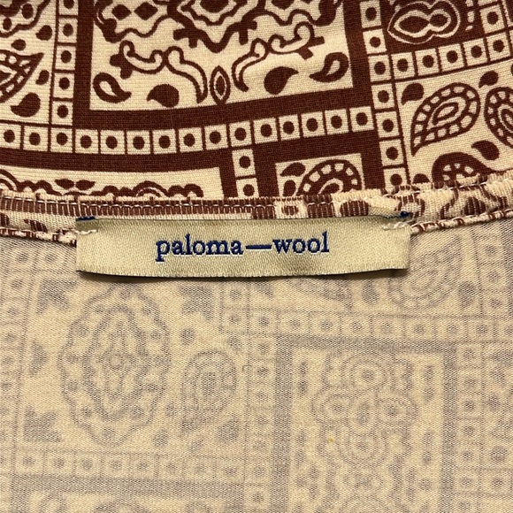 PALOMA WOOL brown and beige paisley print maxi dress, size medium - Picture 8 of 13